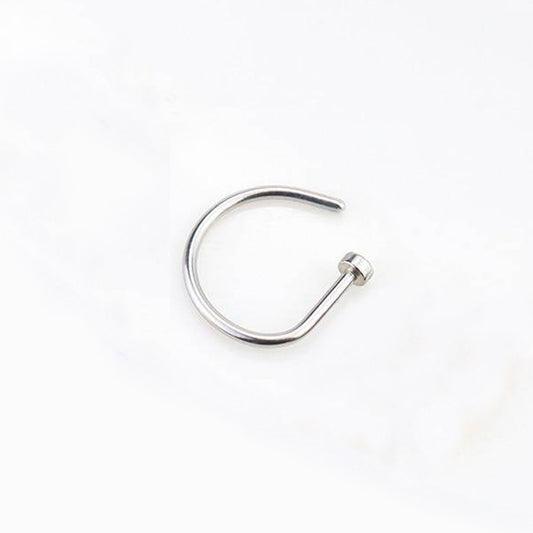 Salvatori Paris Fake Septum Nose Ring Hoops Ears and Nose Piercing Silver