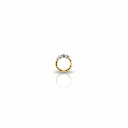 Salvatori Paris Crystal Stones Conch Piercing and Septum Piercing