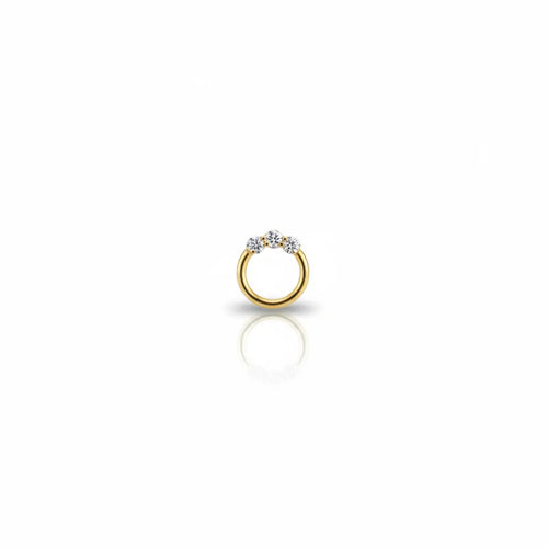 Salvatori Paris Crystal Stones Conch Piercing and Septum Piercing