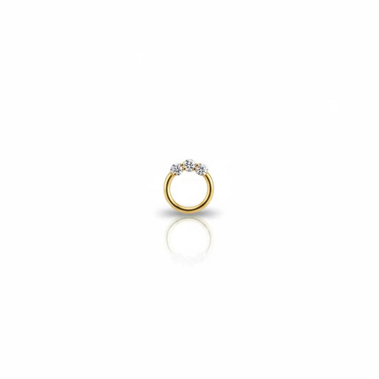 Salvatori Paris Crystal Stones Conch Piercing and Septum Piercing