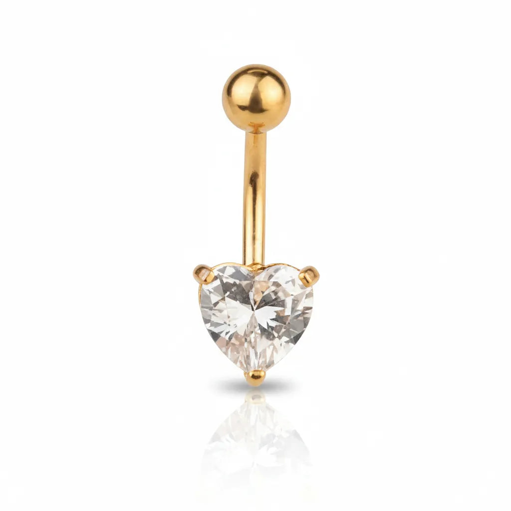 Salvatori Paris Sparkling Heart Crystal Belly Bar