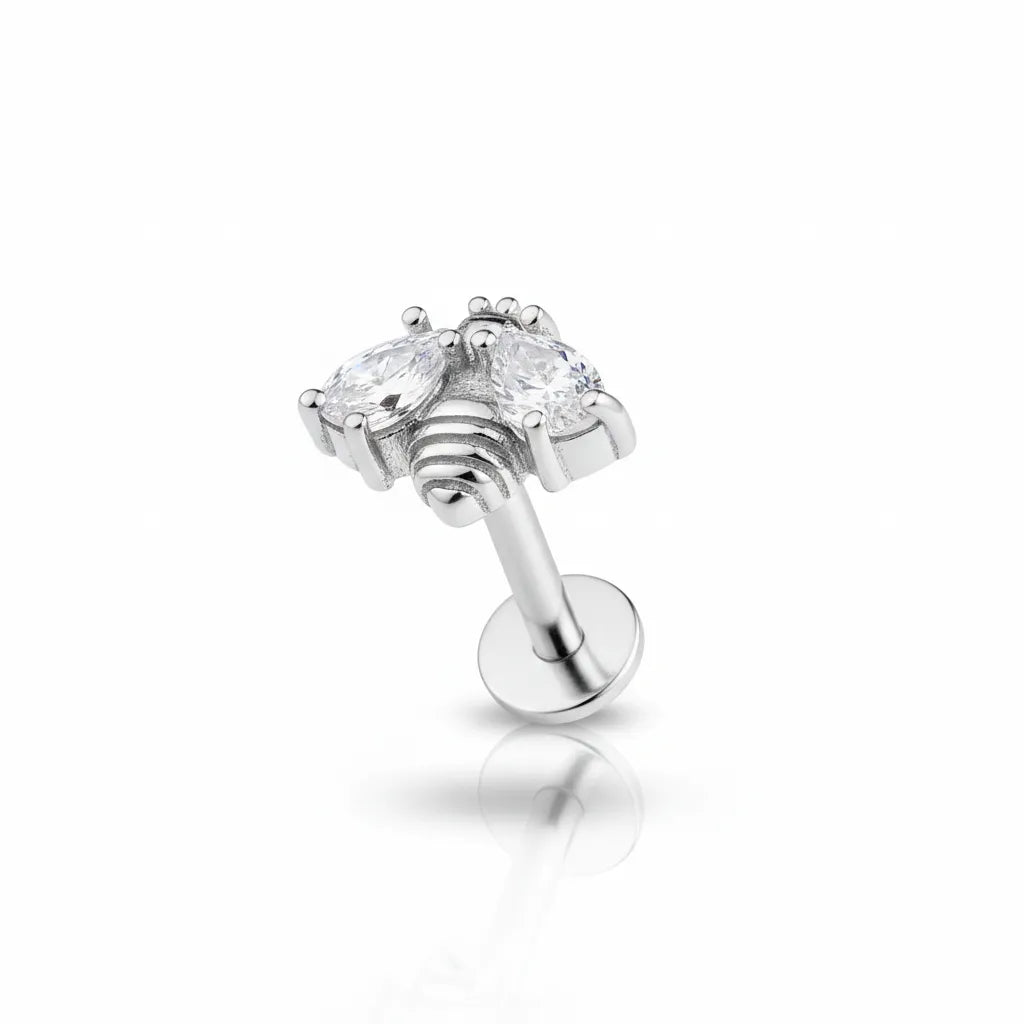 Salvatori Paris Stainless Steel Mini Bee Labret Stud