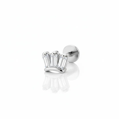 Salvatori Paris Stainless Steel Crown Stud Piercing