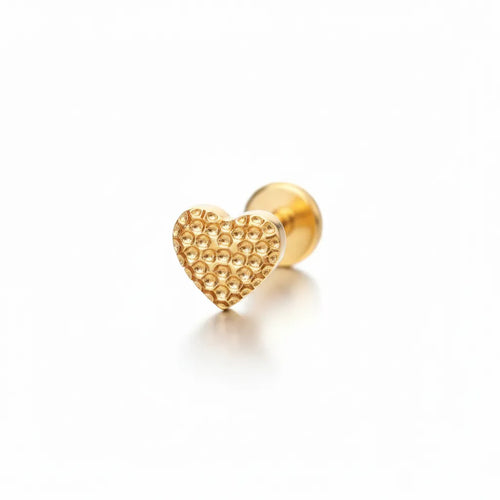 Salvatori Paris Love Heart Titanium Flat Back Labret Stud