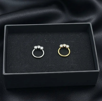 Salvatori Paris Crystal Stones Conch Piercing and Septum Piercing