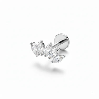 Salvatori Paris Cubic Zirconia Stacked Titanium Piercing