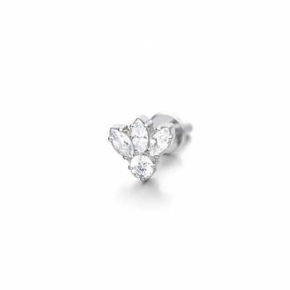 Salvatori Paris Titanium Marquise Gem Labret Stud