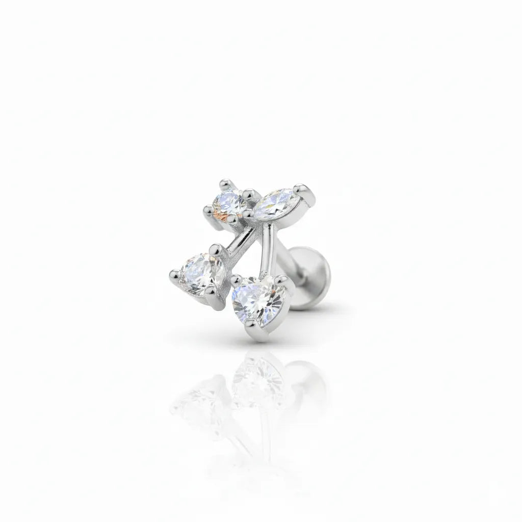 Salvatori Paris Stainless Steel Chery Labret Stud