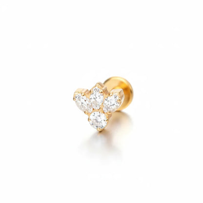 Salvatori Paris Titanium Marquise Gem Labret Stud