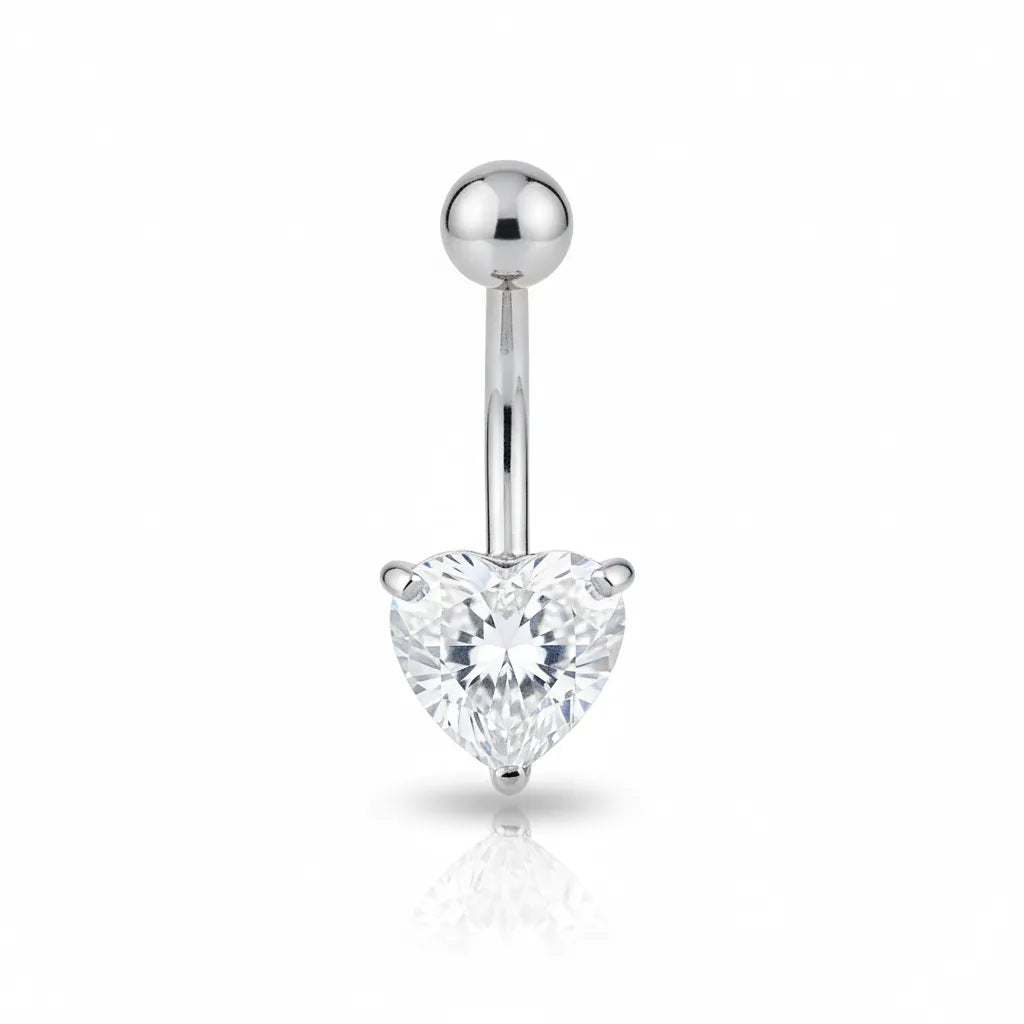 Salvatori Paris Sparkling Heart Crystal Belly Bar