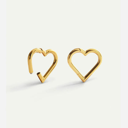 Salvatori Paris Heart Clicker Rook Piercing and Hoop