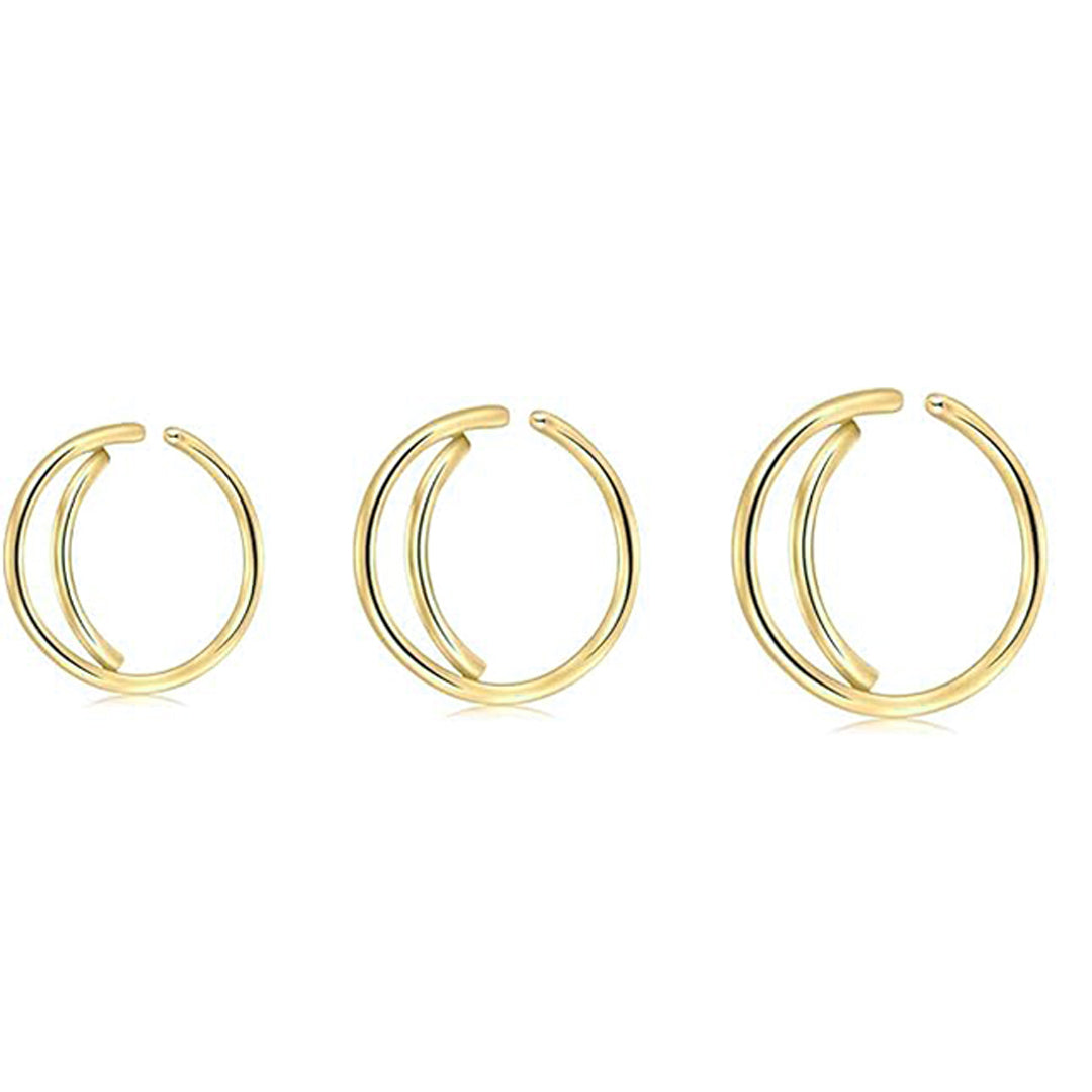 Salvatori Paris Gold Moon Nose Ring Hoops Ears and Nose Piercing