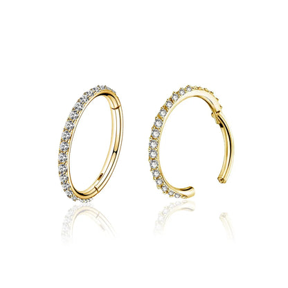 Salvatori Paris Crystal Hinged Segment Rook Piercing