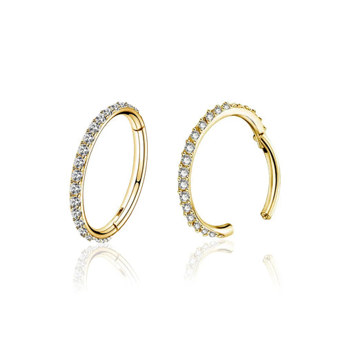 Salvatori Paris Crystal Hinged Segment Rook Piercing