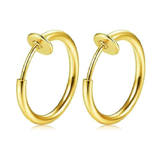 Salvatori Paris Gold Fake Nose Lip Earring Ring Hoop 20G Nose Hoop Rings