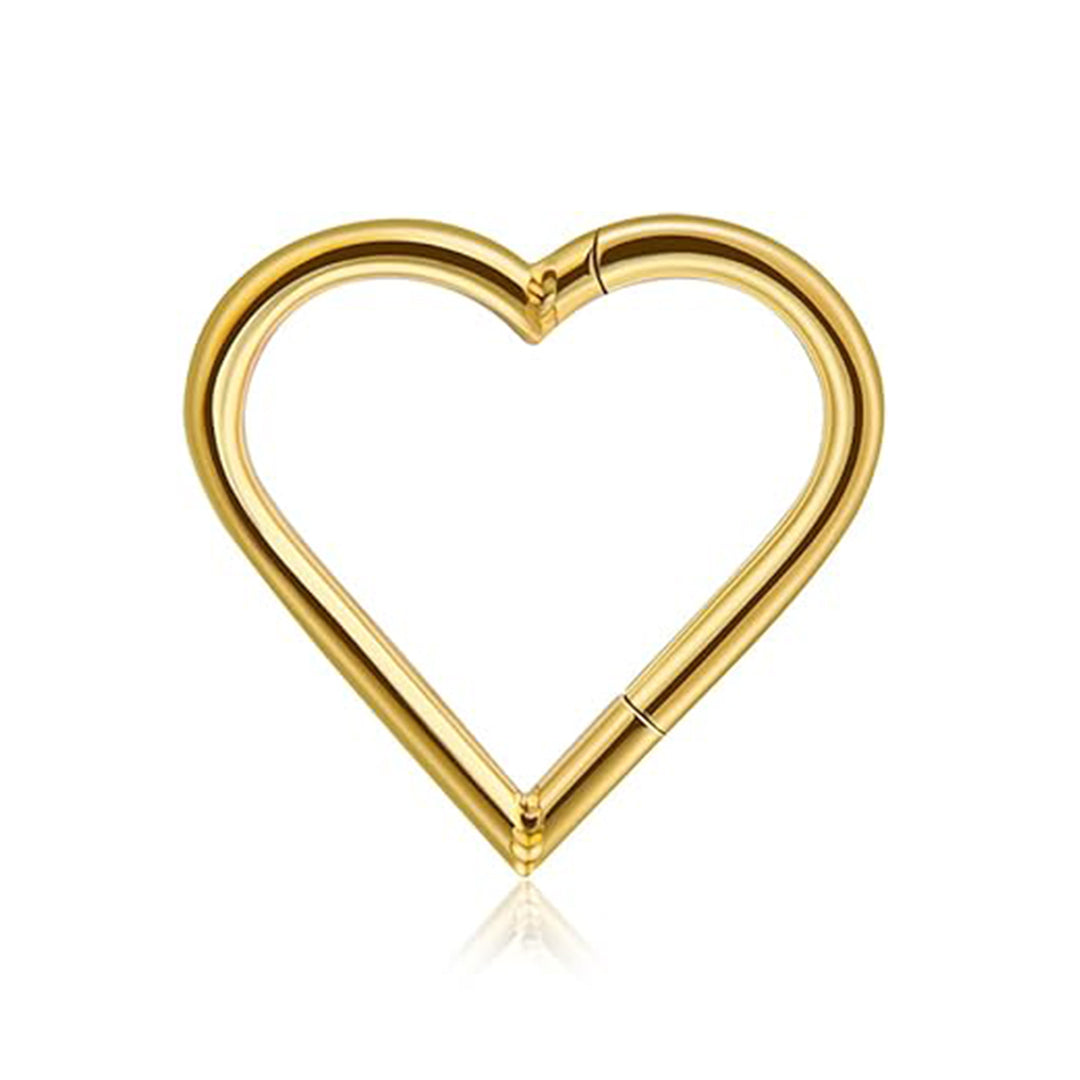 Salvatori Paris Heart Clicker Rook Piercing and Hoop
