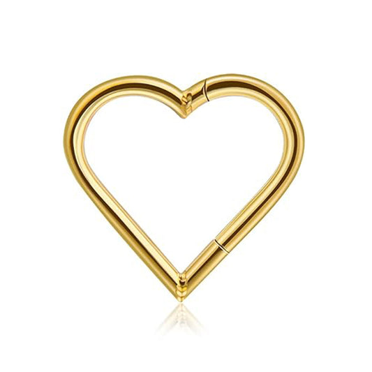 Salvatori Paris Heart Clicker Rook Piercing and Hoop