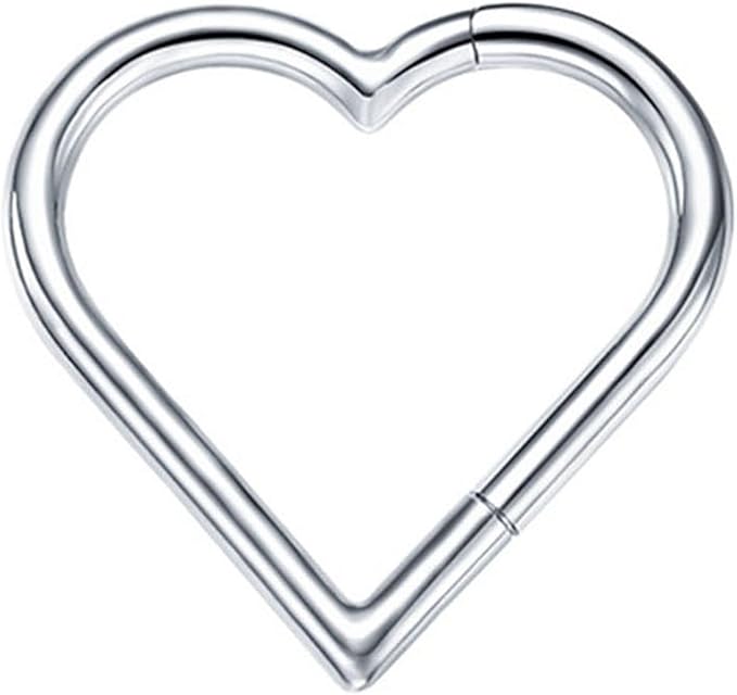 Salvatori Paris Heart Clicker Rook Piercing and Hoop