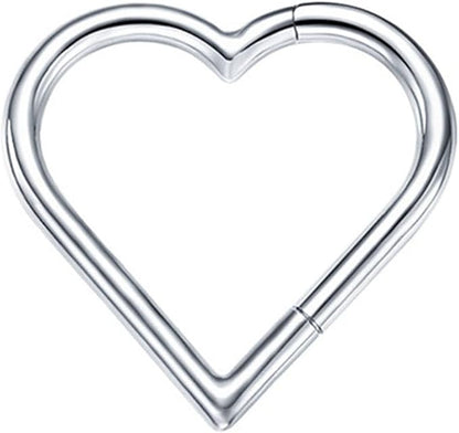 Salvatori Paris Heart Clicker Rook Piercing and Hoop