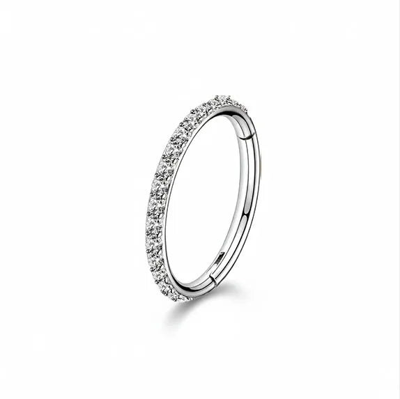Salvatori Paris Marquise Crystal Titanium Ear Piercing Set – 3 Piece Curated Stack