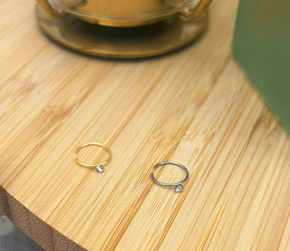 Salvatori Paris Crsytal Nose Ring Hoops Ears and Nose Piercing