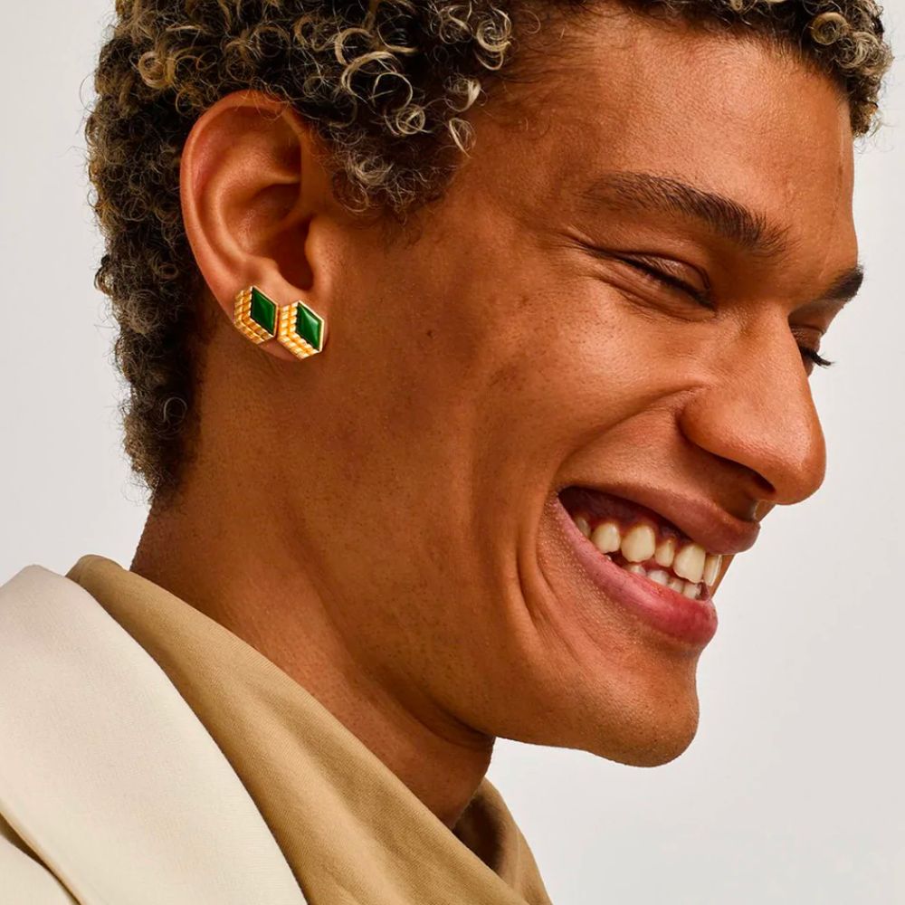 Kalevala Tree Spirit stud earrings, small, bronze