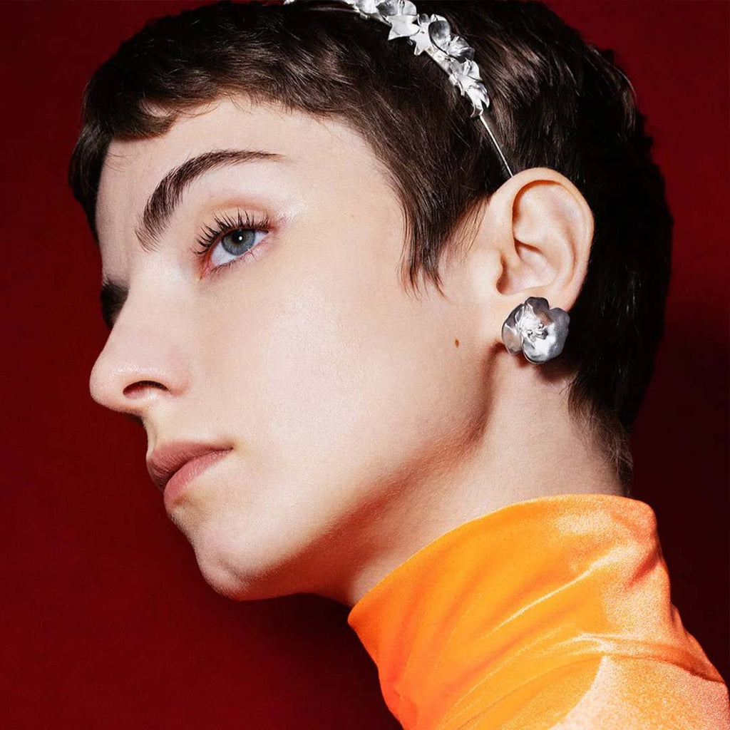 Kalevala Summer Night Rose, Earrings, Silver