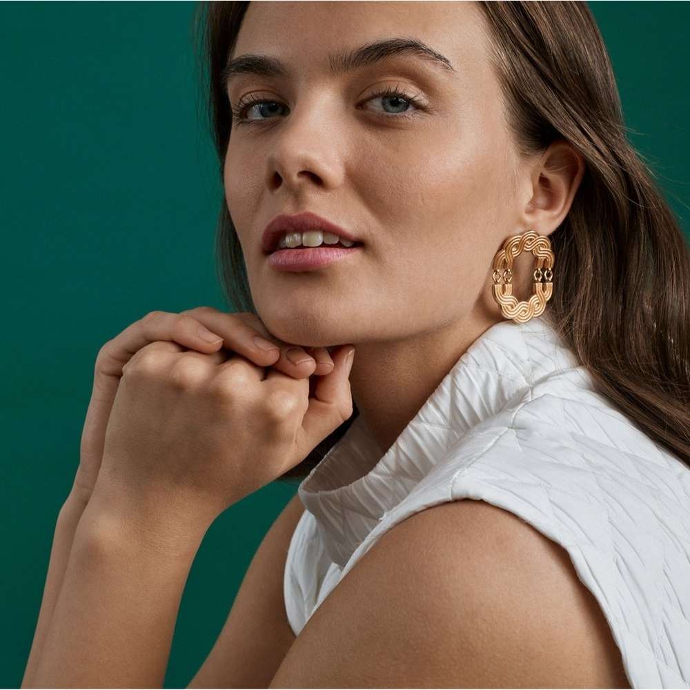 Kalevala Maiden of the North earrings big, bronze, Kalevala Originals