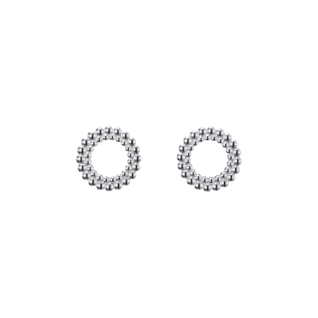 Kalevala Circle of Light Stud Earrings, Large, Silver, Kalevala Modern, 2669485T