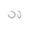 Kalevala Circle of Light Hoop Earrings, Medium Size, Silver, Kalevala Modern, 2669486T