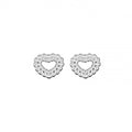 Kalevala Circle of Light Heart earrings, silver, Kalevala Modern