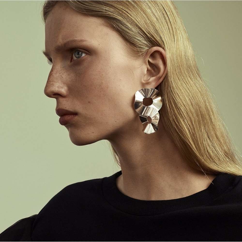 Kalevala Alluring earrings big, silver, Kalevala Modern