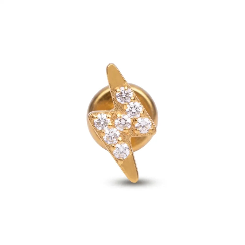 Salvatori Paris Titanium Crystal Lightning Strike Piercing