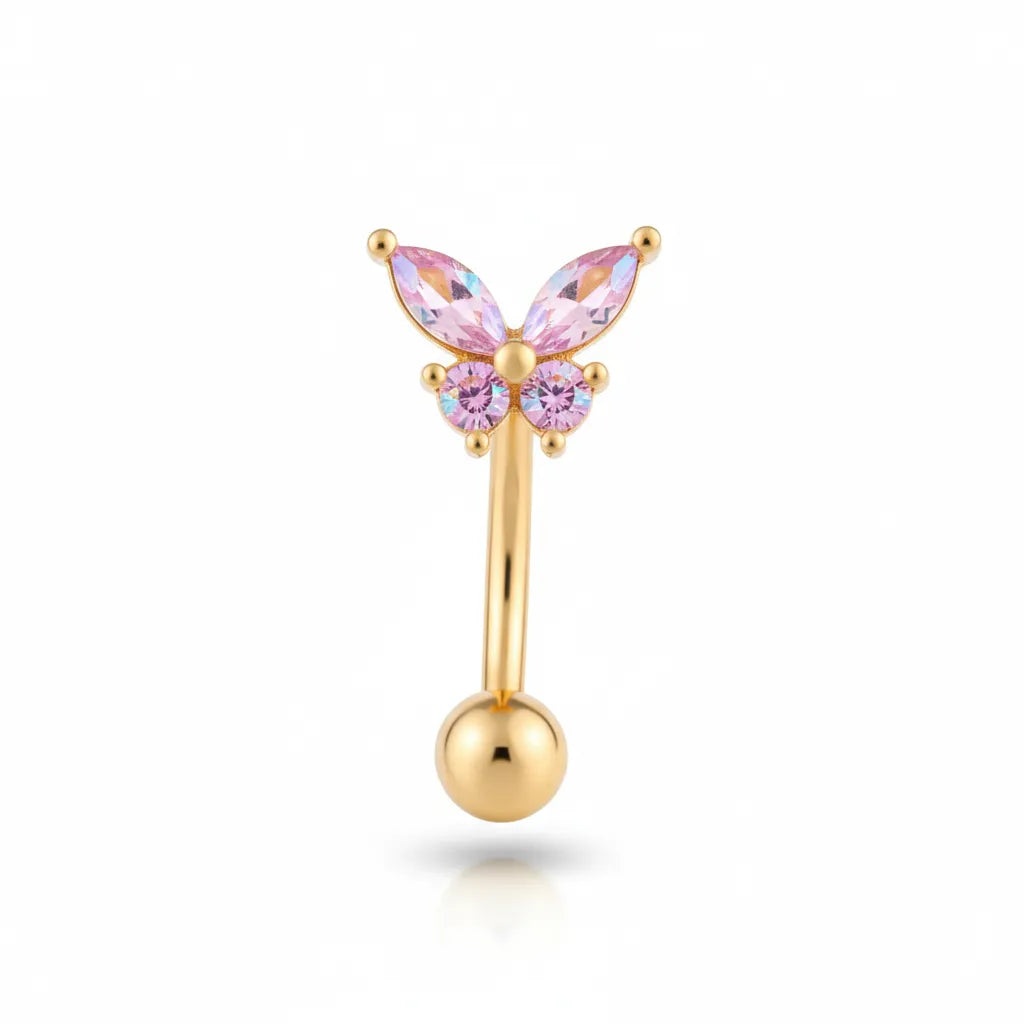 Salvatori Paris Surgical Steel Butterfly Belly Bar Piercing