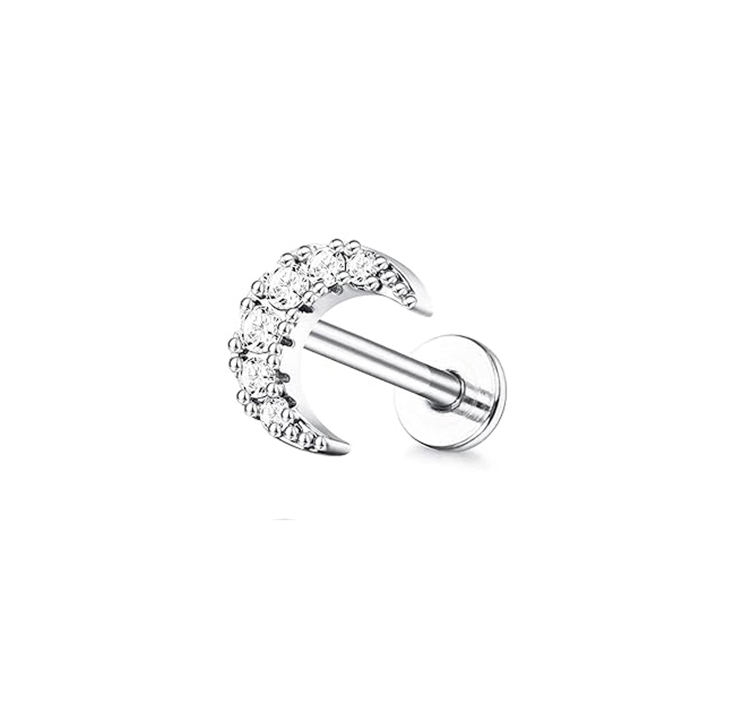 Salvatori Paris Moon Rook Piercing Cartilage Hoop Earring