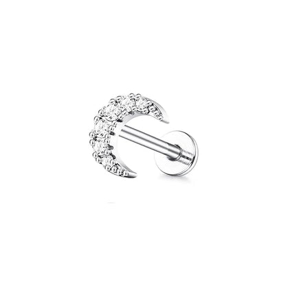 Salvatori Paris Moon Rook Piercing Cartilage Hoop Earring