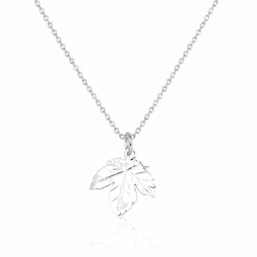 Salvatori Paris Sterling Silver Maple Leaf Charm Necklace