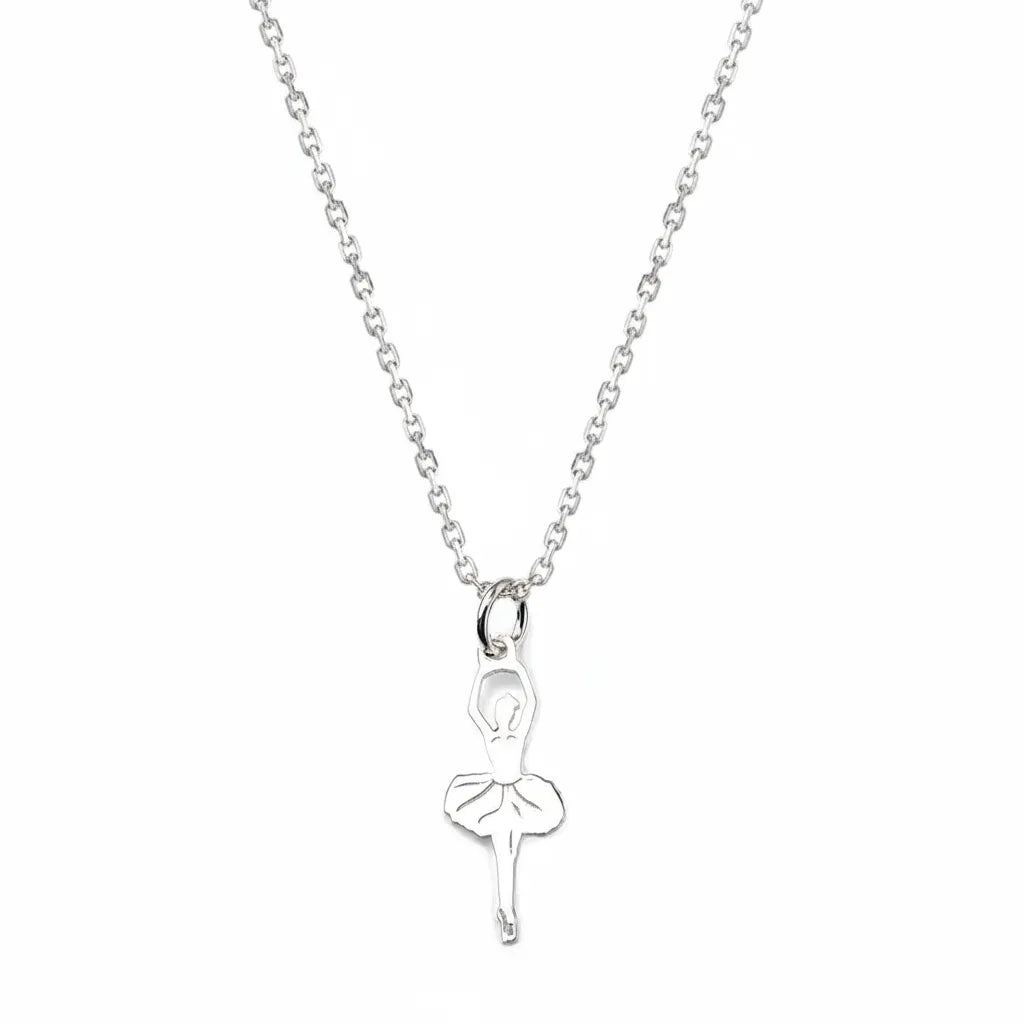 Salvatori Paris Sterling Silver Ballerina Dancer Charm Necklace