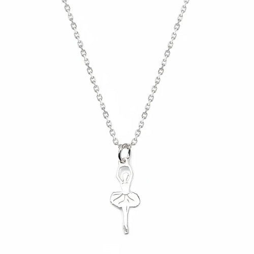 Salvatori Paris Sterling Silver Ballerina Dancer Charm Necklace