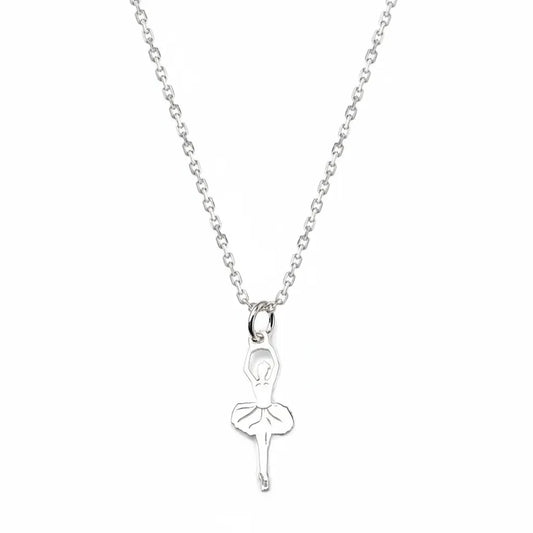 Salvatori Paris Sterling Silver Ballerina Dancer Charm Necklace