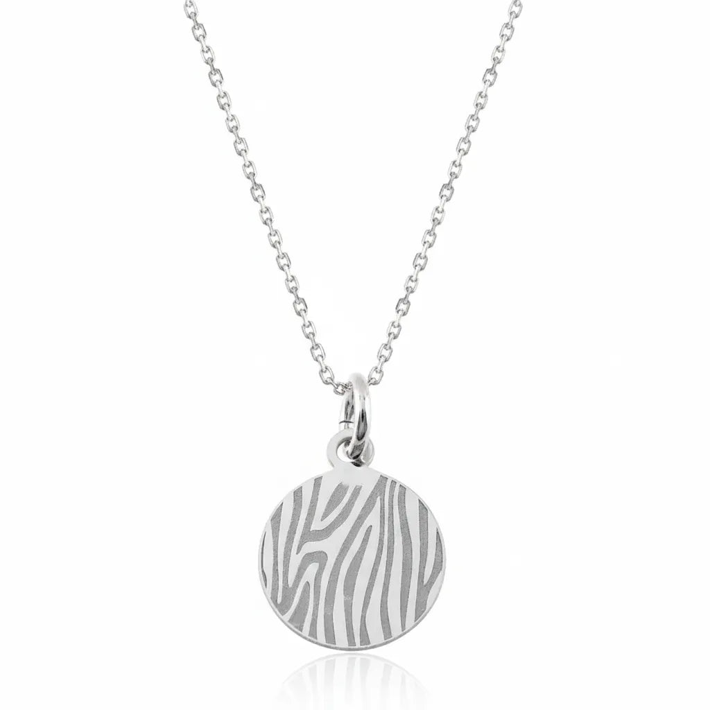 Salvatori Paris Sterling Silver Zebra Stripe Necklace