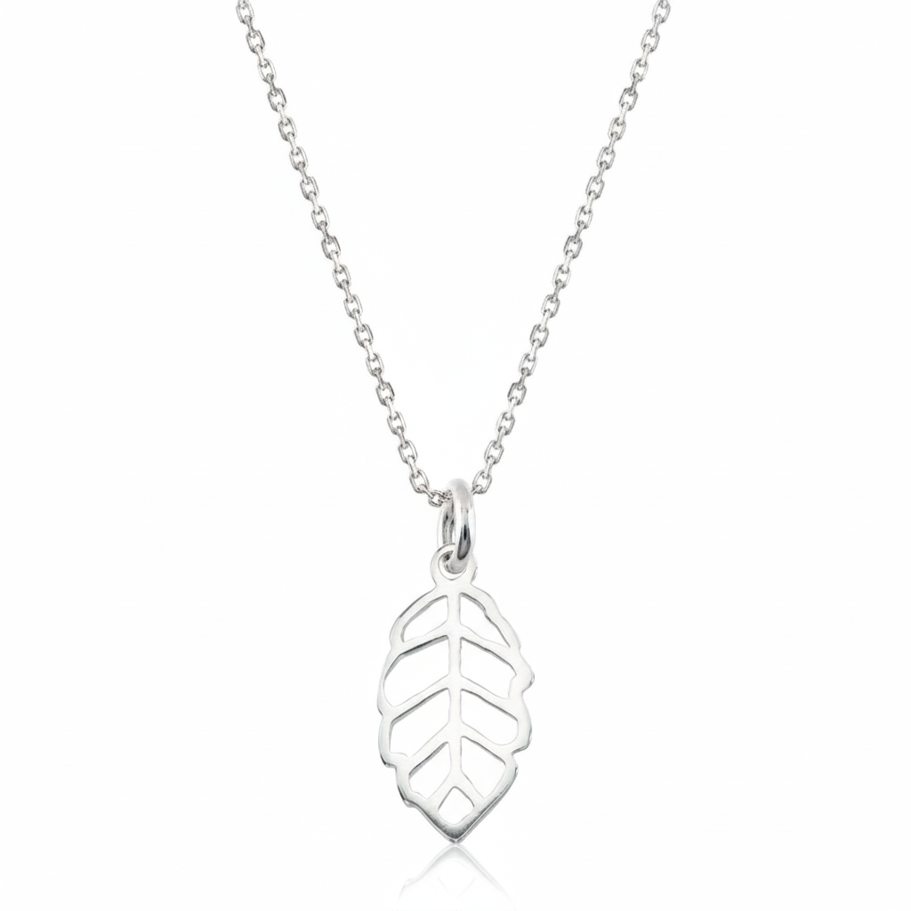Salvatori Paris Sterling Silver Silver Maple Leaf Pendant Necklace