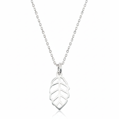 Salvatori Paris Sterling Silver Silver Maple Leaf Pendant Necklace