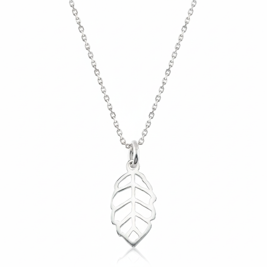 Salvatori Paris Sterling Silver Silver Maple Leaf Pendant Necklace