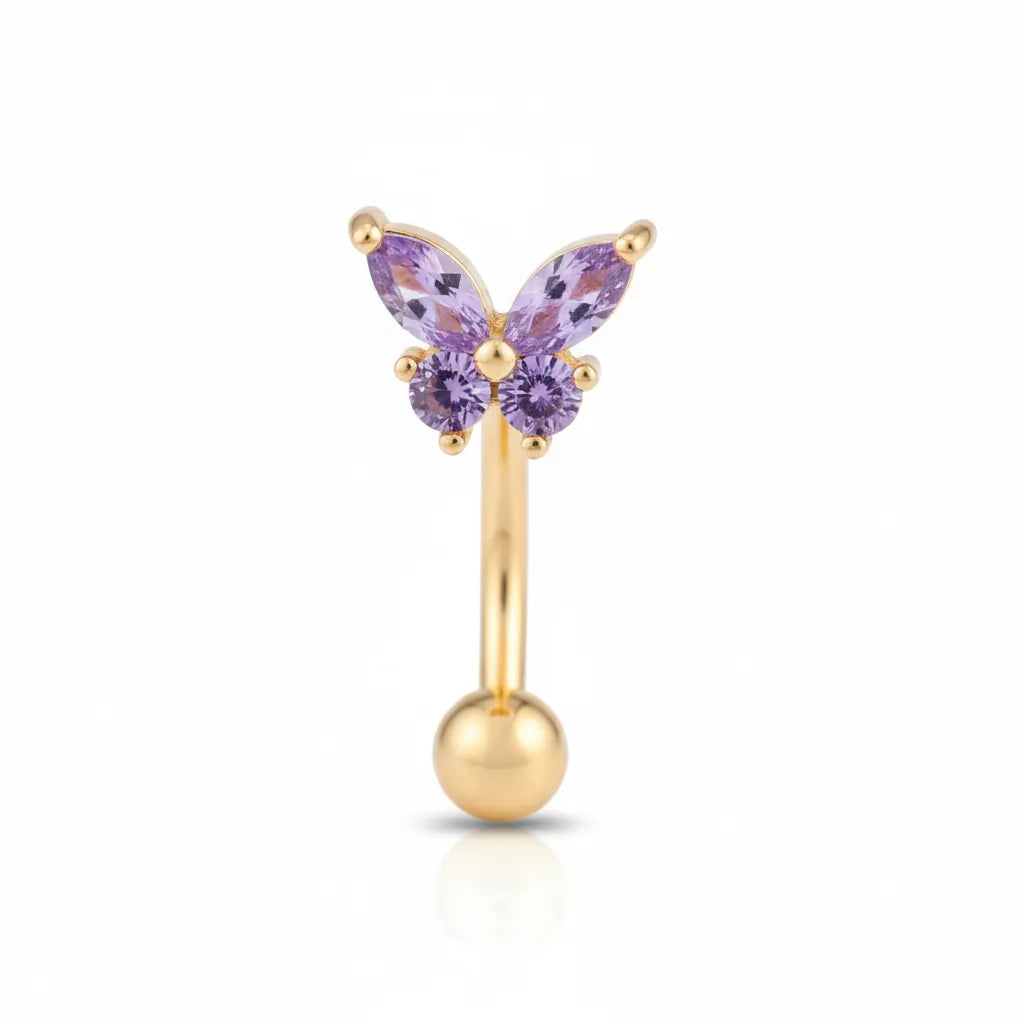 Salvatori Paris Surgical Steel Butterfly Belly Bar Piercing