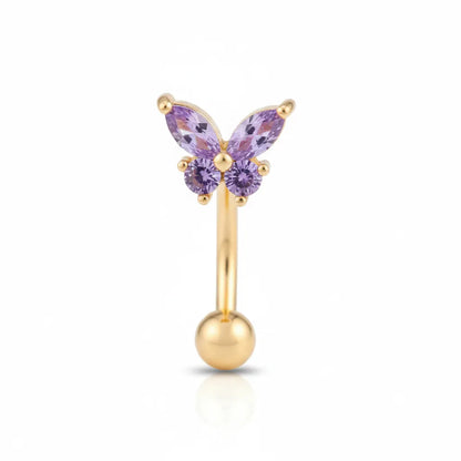 Salvatori Paris Surgical Steel Butterfly Belly Bar Piercing