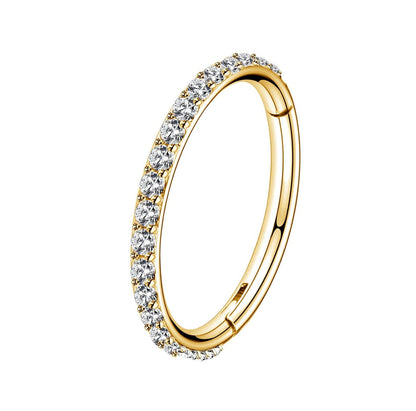 Salvatori Paris Crystal Hinged Segment Rook Piercing