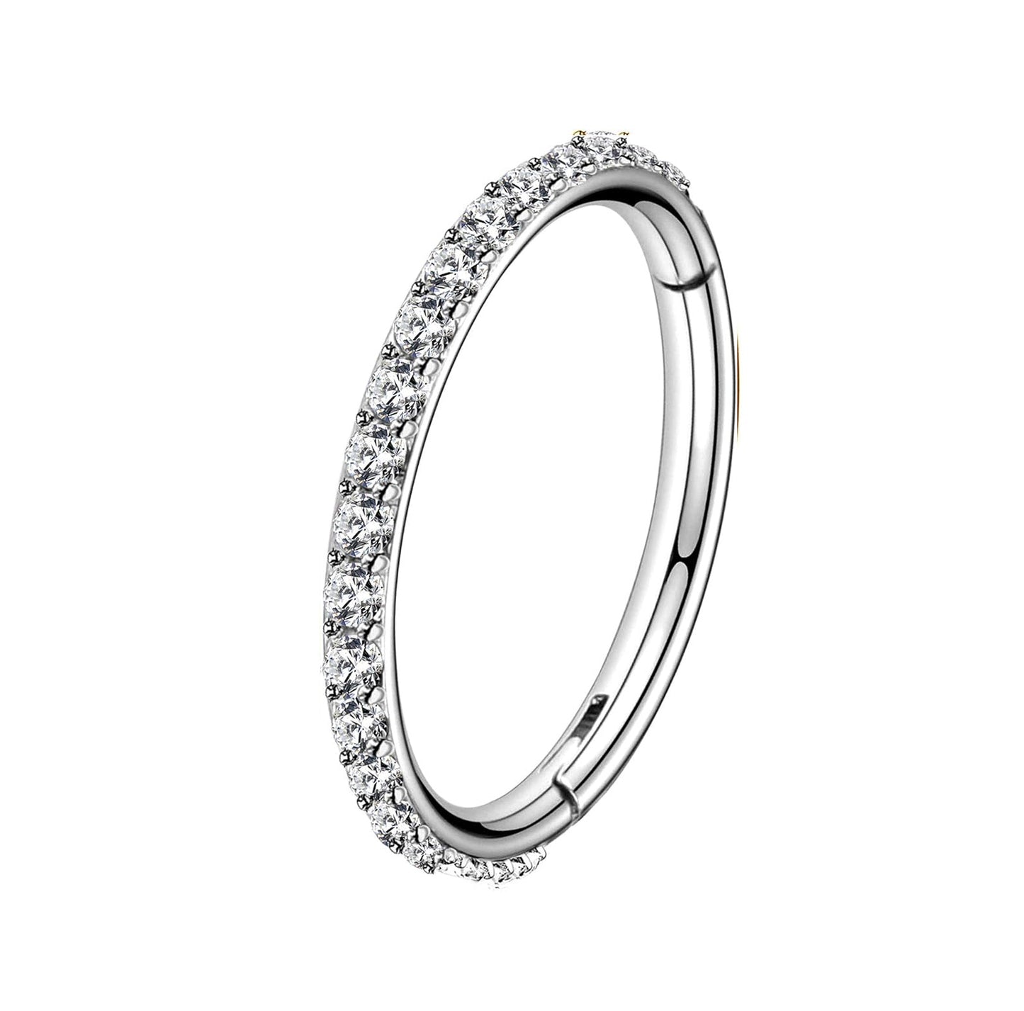 Salvatori Paris Crystal Hinged Segment Nose Ring & Piercing