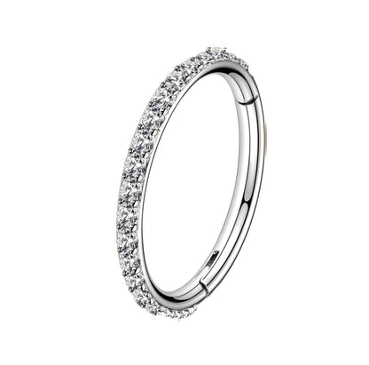 Salvatori Paris Crystal Hinged Segment Nose Ring & Piercing