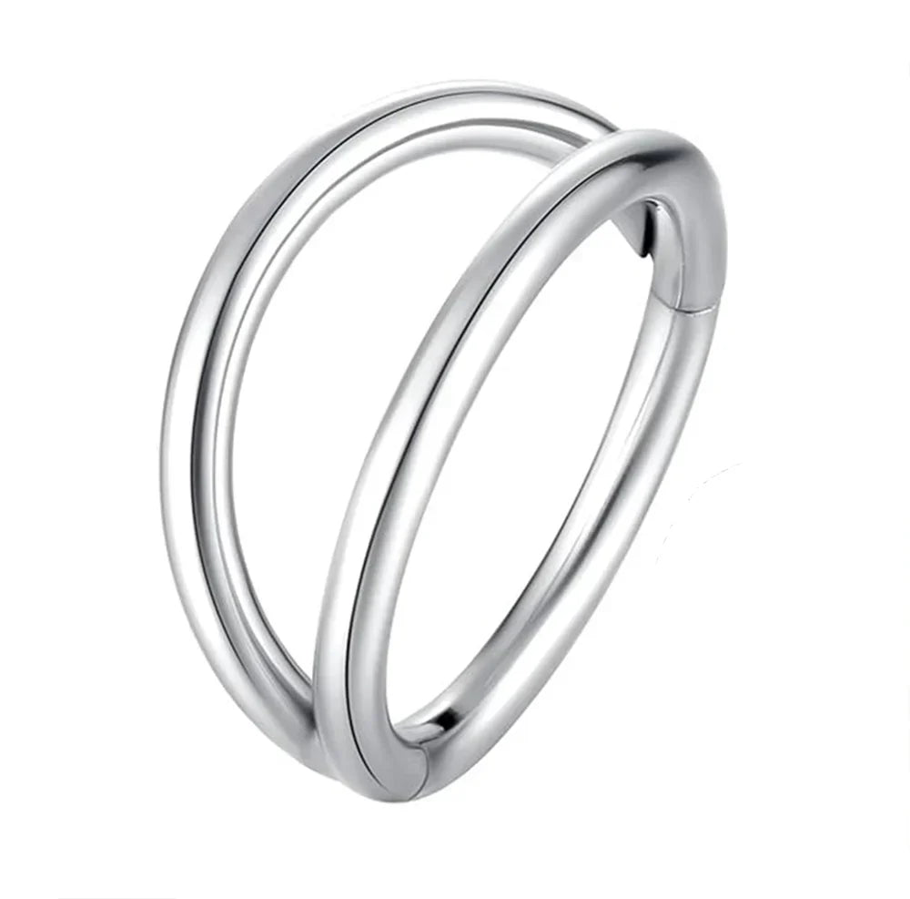 Salvatori Paris Gold Classic Double Nose Piercing and Clicker Double Nose Ring
